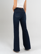 Ref: 065368 Jean flare stretch, bota ancha, tiro alto, tono azul oscuro