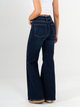 Ref: 065493 Jean palazzo stretch, tiro alto, tono azul oscuro
