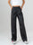 Ref: 068622 Pantalón straight leg, prenses, rígido, efecto cuero, tiro alto, tono negro