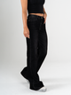 Ref: 065645 Jean mom flare, confort, denim velvet, acabado terciopelo, tiro alto, tono negro