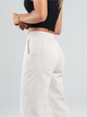 Ref: 069002 Pantalón slouchy cropped, tiro alto, dril liviano, tono arena, pretina con resorte